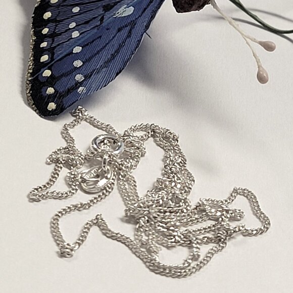 Mens 18 inch 925 Sterling Silver Italy Necklace, 925 Sterling Silver Chain - Picture 1 of 15